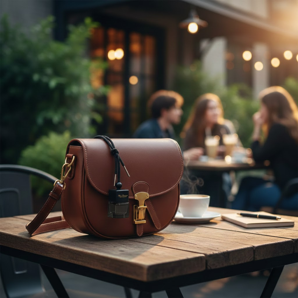 Hanging Luxury Diffuser for Car and Small Spaces - Black & Amber